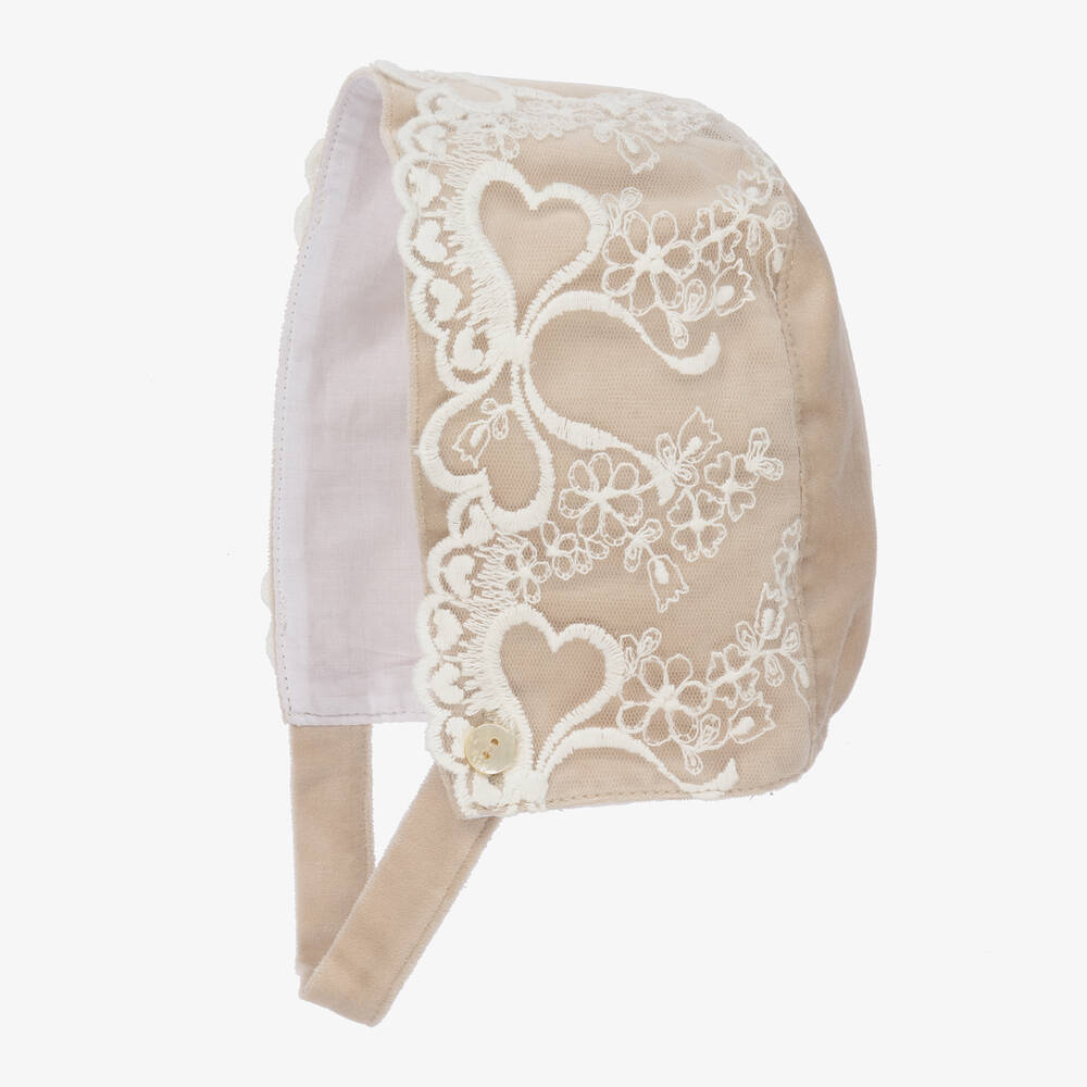 Phi Clothing - Bonnet beige en coton fille | Childrensalon