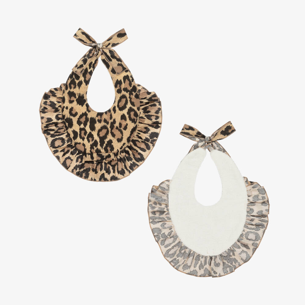 Phi Clothing-Girls Beige Cotton Wildcat Bib | Childrensalon Outlet