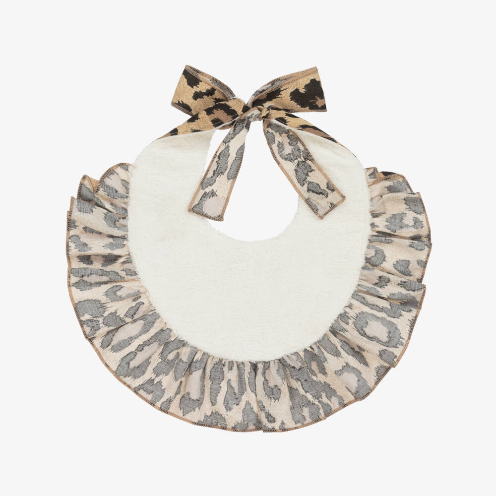 Phi Clothing-Girls Beige Cotton Wildcat Bib | Childrensalon Outlet
