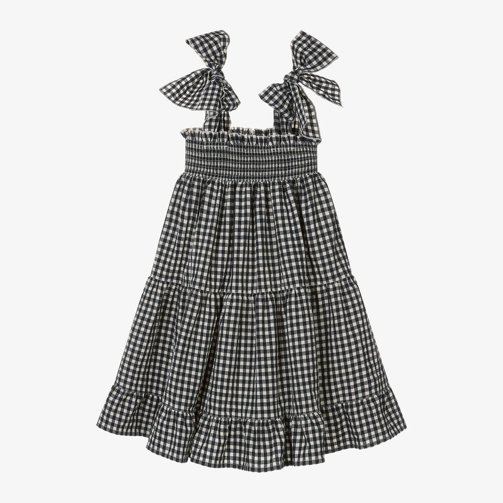Black and white gingham baby dress deals