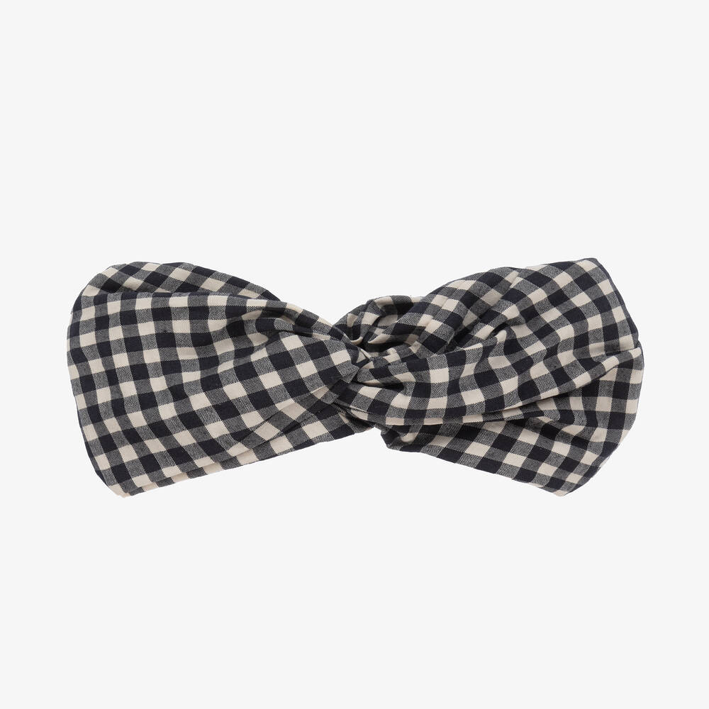 Phi Clothing-Girls Black Gingham Headband | Childrensalon Outlet