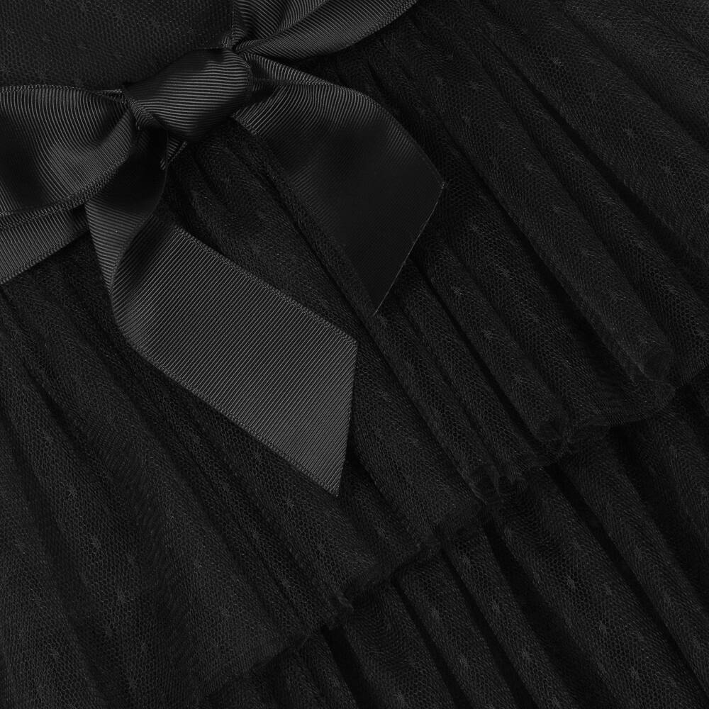 Phi Clothing - Girls Black Tulle Tiered Dress