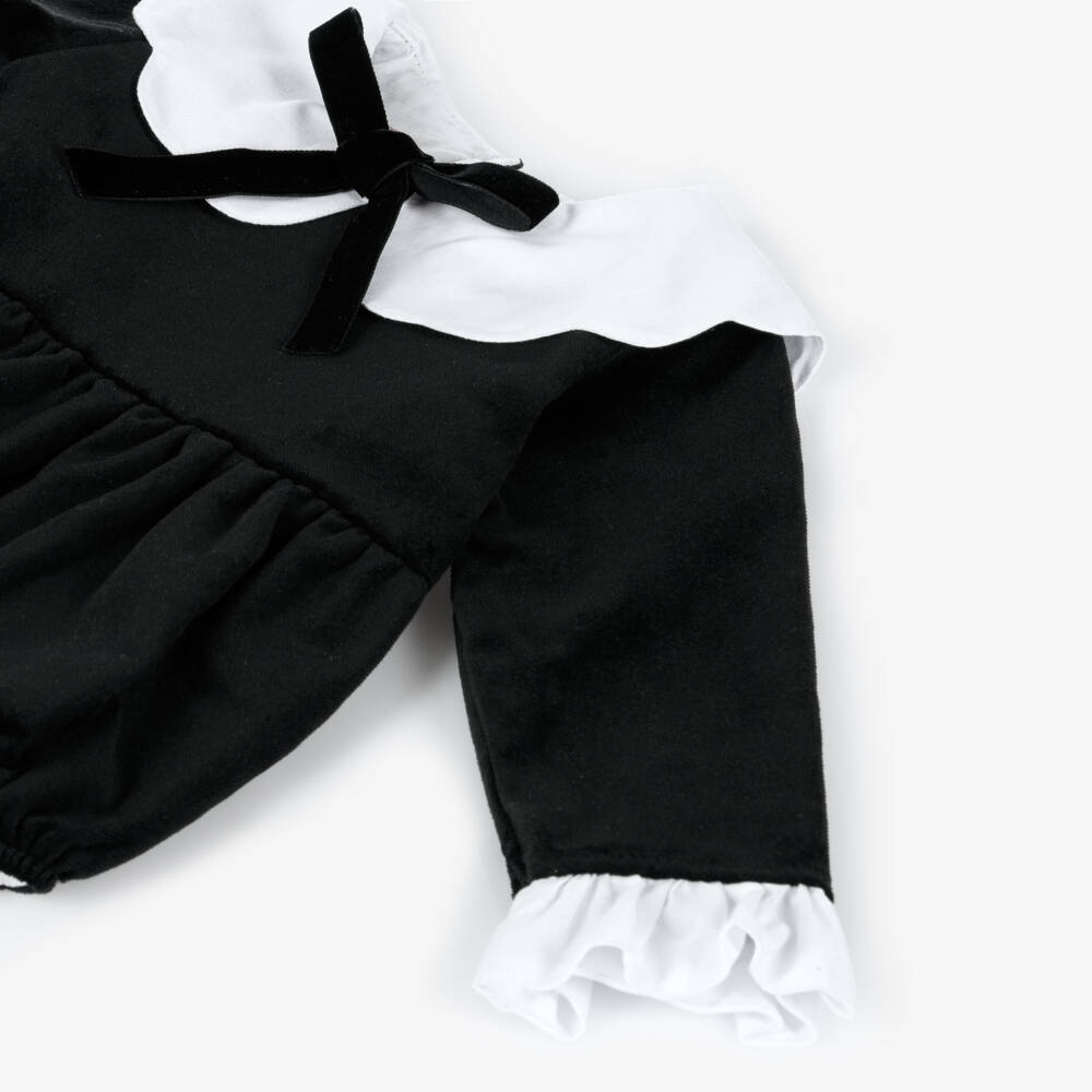 Phi Clothing-Girls Black Velvet Babysuit | Childrensalon Outlet