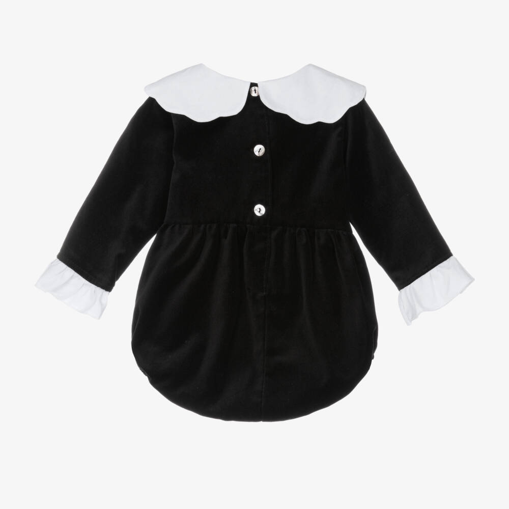 Phi Clothing-Girls Black Velvet Babysuit | Childrensalon Outlet