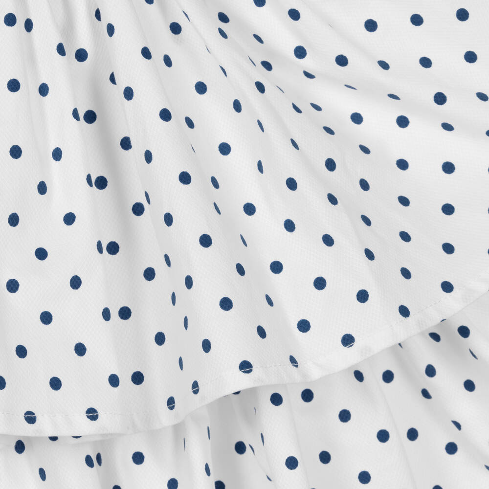 في كلودينغ-فستان قطن منقط لون أبيض وأسود | Childrensalon Outlet