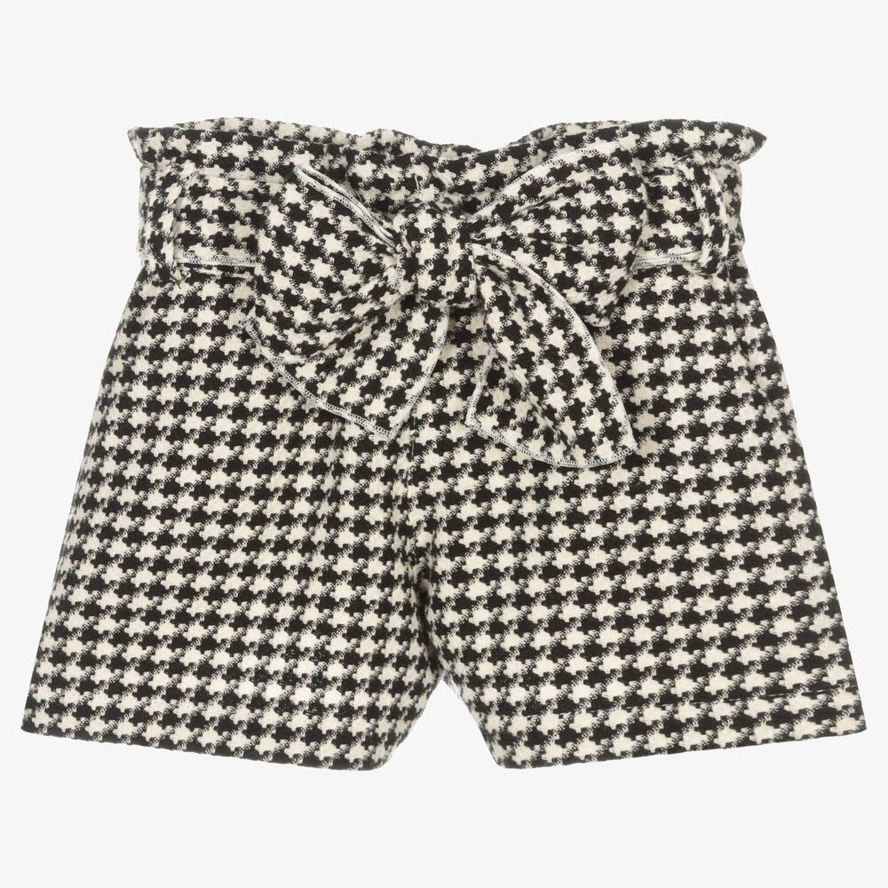 Phi Clothing - Short noir et blanc Fille | Childrensalon