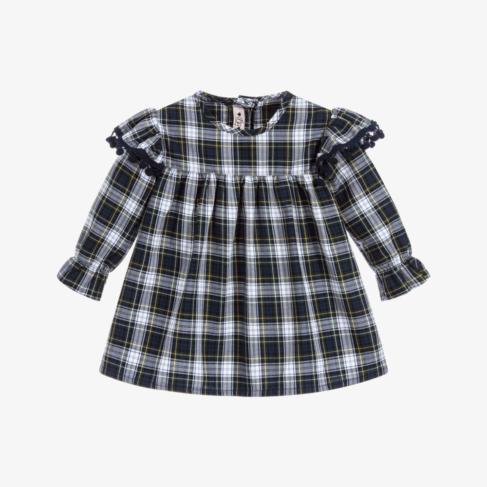 Phi Clothing-Girls Blue Check Cotton Blouse | Childrensalon Outlet