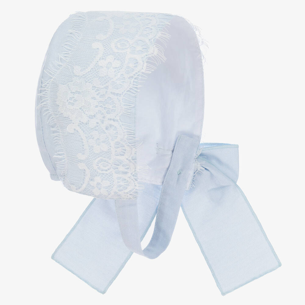 Phi Clothing-Girls Blue Cotton Bonnet  | Childrensalon Outlet