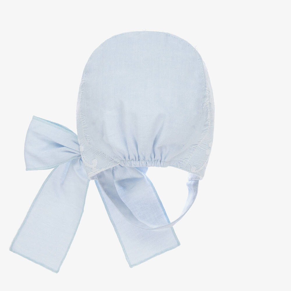 Phi Clothing-Girls Blue Cotton Bonnet  | Childrensalon Outlet