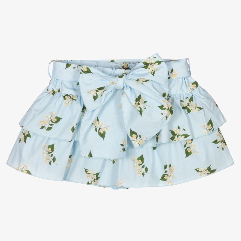 Phi Clothing-Girls Blue Cotton Skort | Childrensalon Outlet