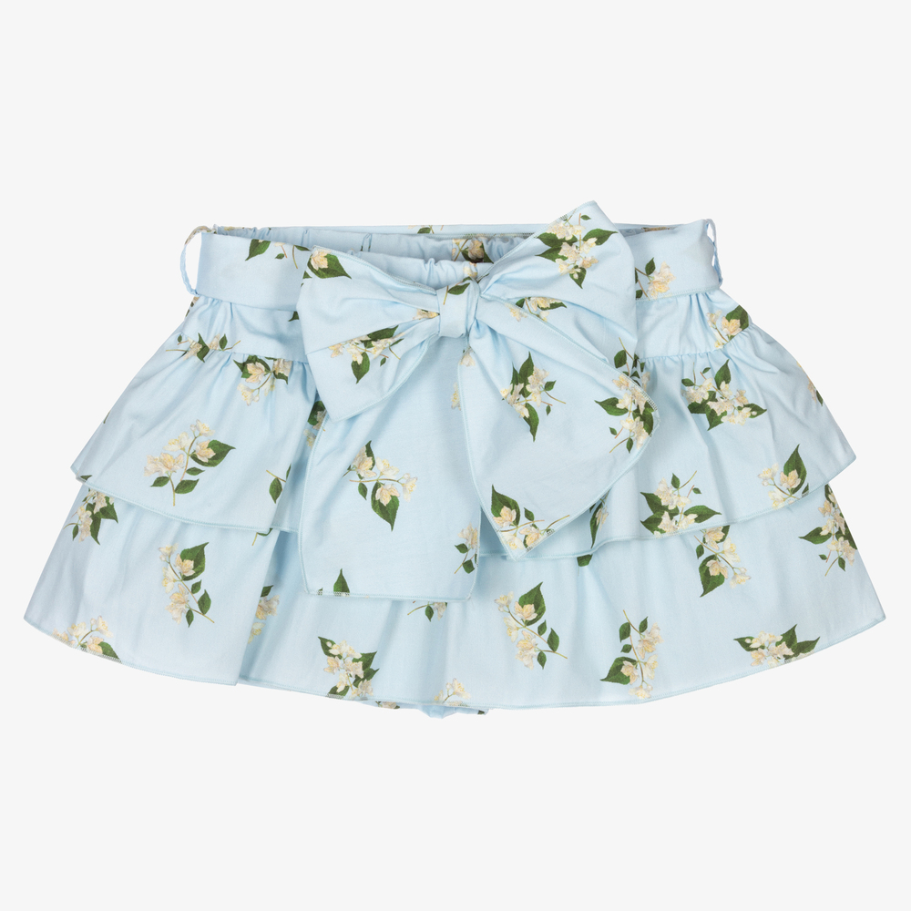 Phi Clothing - Girls Blue Cotton Skort | Childrensalon