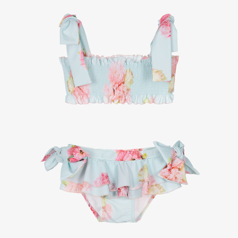 Phi Clothing-Girls Blue Floral Bikini | Childrensalon Outlet