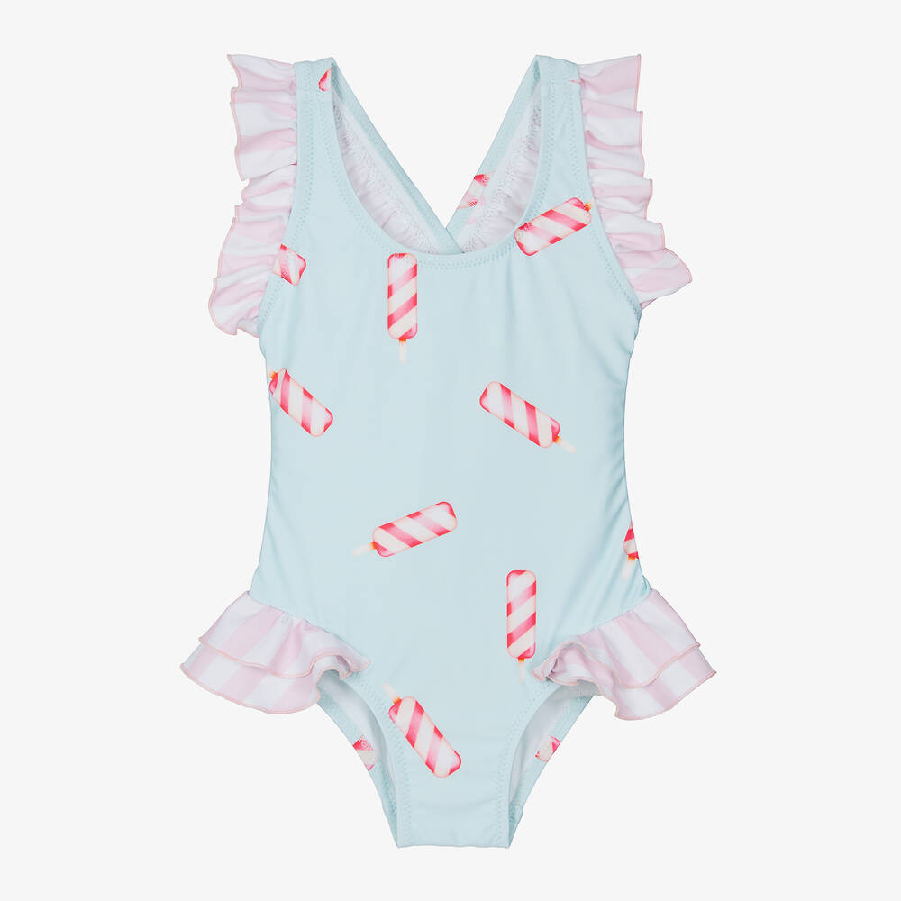 Phi Clothing-Girls Blue Ice Lolly Swimsuit | Childrensalon Outlet
