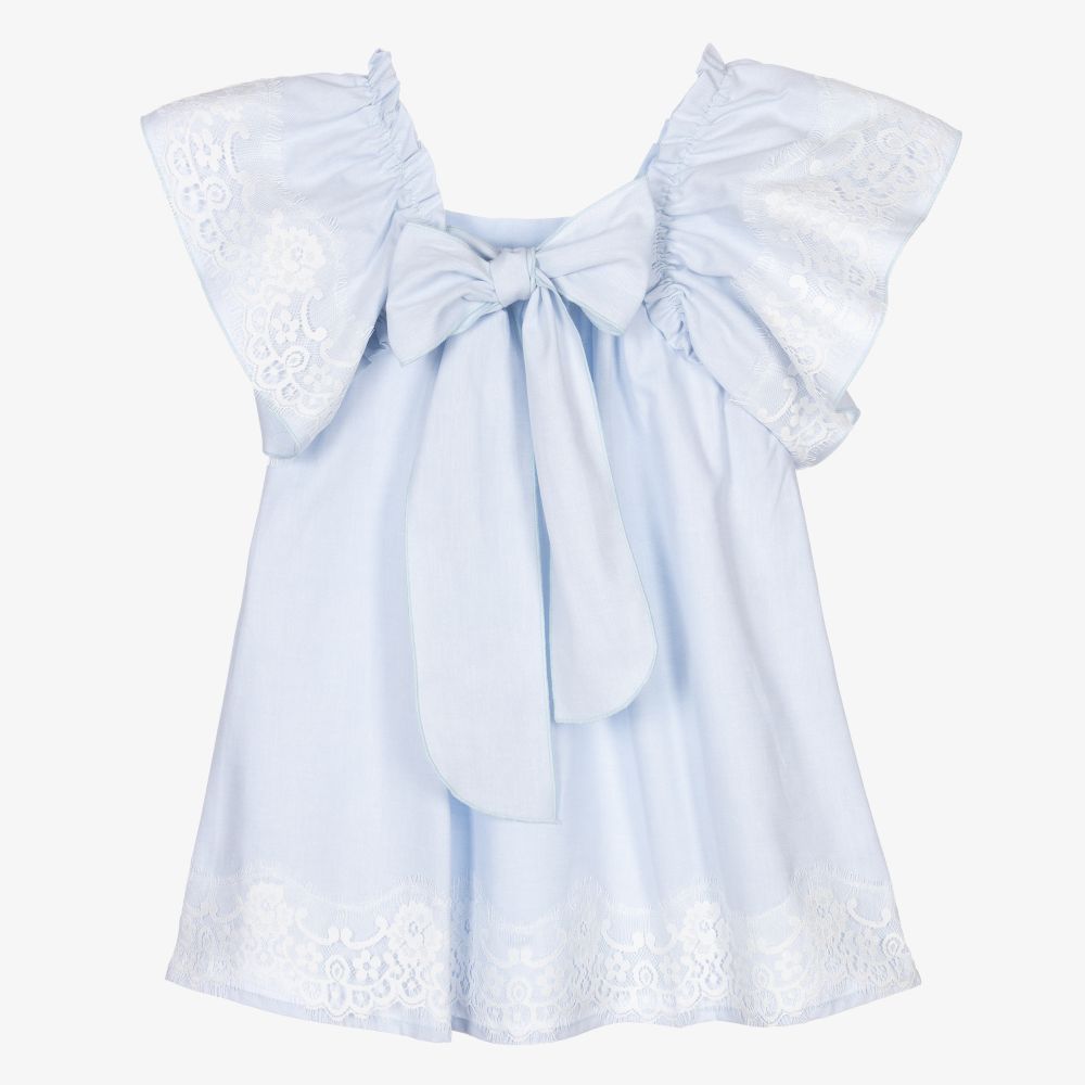 Phi Clothing-Girls Blue Lace Dress | Childrensalon Outlet