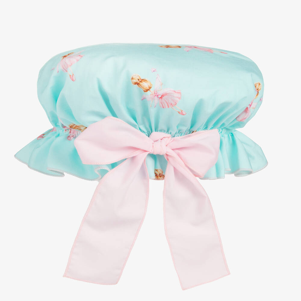 Phi Clothing-قبعة أطفال بناتي قطن لون أزرق وزهري | Childrensalon Outlet