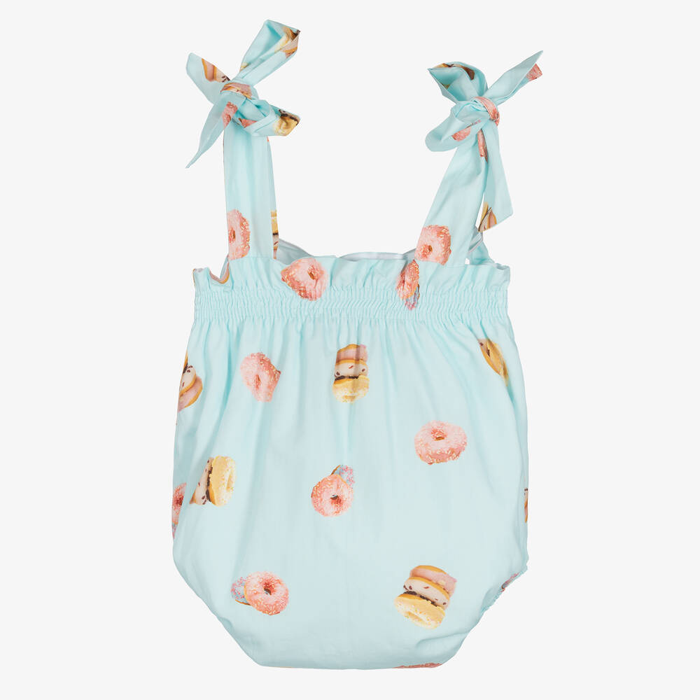 Phi Clothing-تبّان قطن بوبلين لون أزرق تركواز وزهري | Childrensalon Outlet