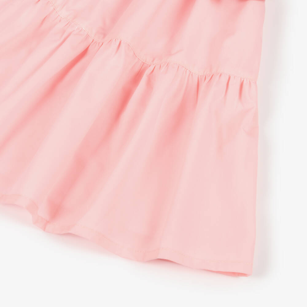 Phi Clothing-فستان قطني وردي متعدد الطبقات للبنات | Childrensalon Outlet