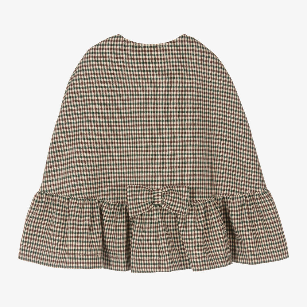 Phi Clothing-Кейп в коричнево-зеленую клетку | Childrensalon Outlet