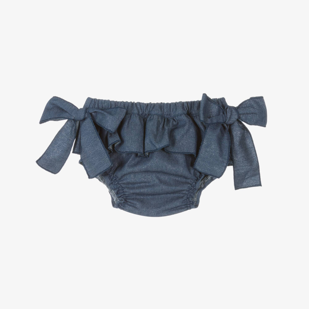 Phi Clothing-Шорты с бантом из шамбре для девочек | Childrensalon Outlet