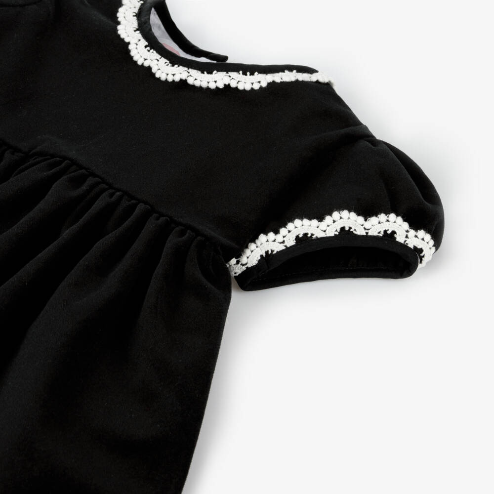 Phi Clothing-Girls Charcoal Velour Dress Delight | Childrensalon Outlet