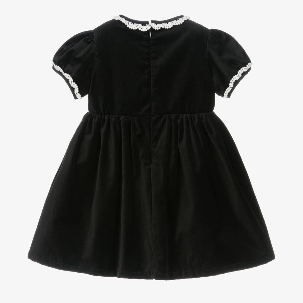 Phi Clothing-Girls Charcoal Velour Dress Delight | Childrensalon Outlet