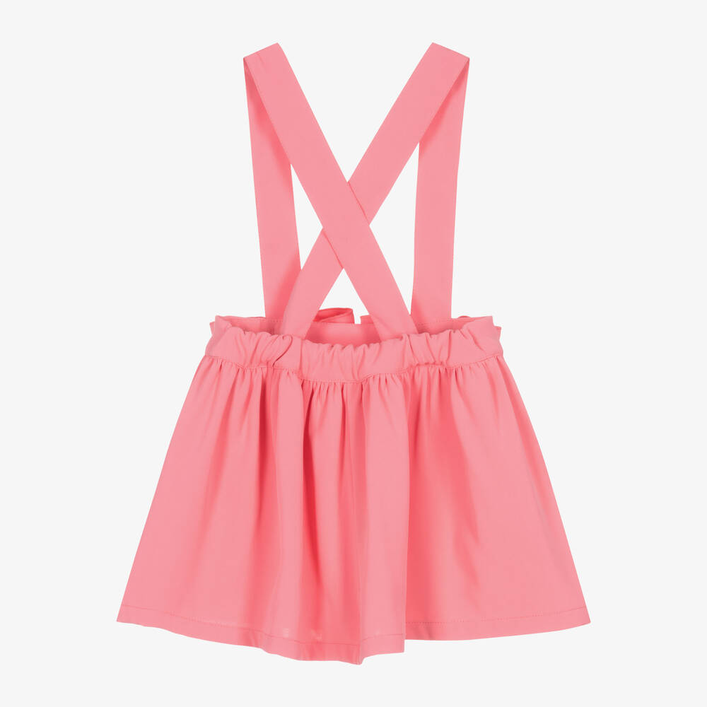 Pink skirt with suspenders top