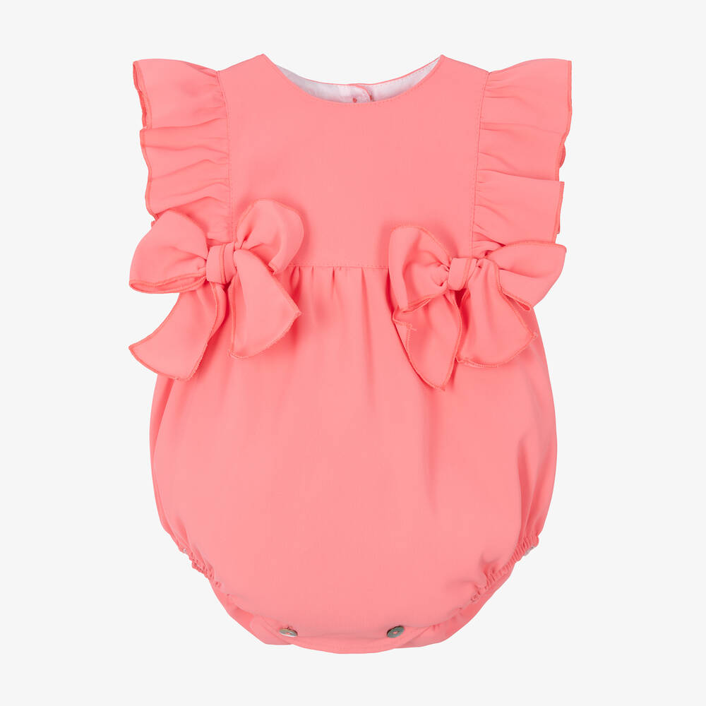 Phi Clothing-Girls Coral Pink Ruffle Shortie | Childrensalon Outlet