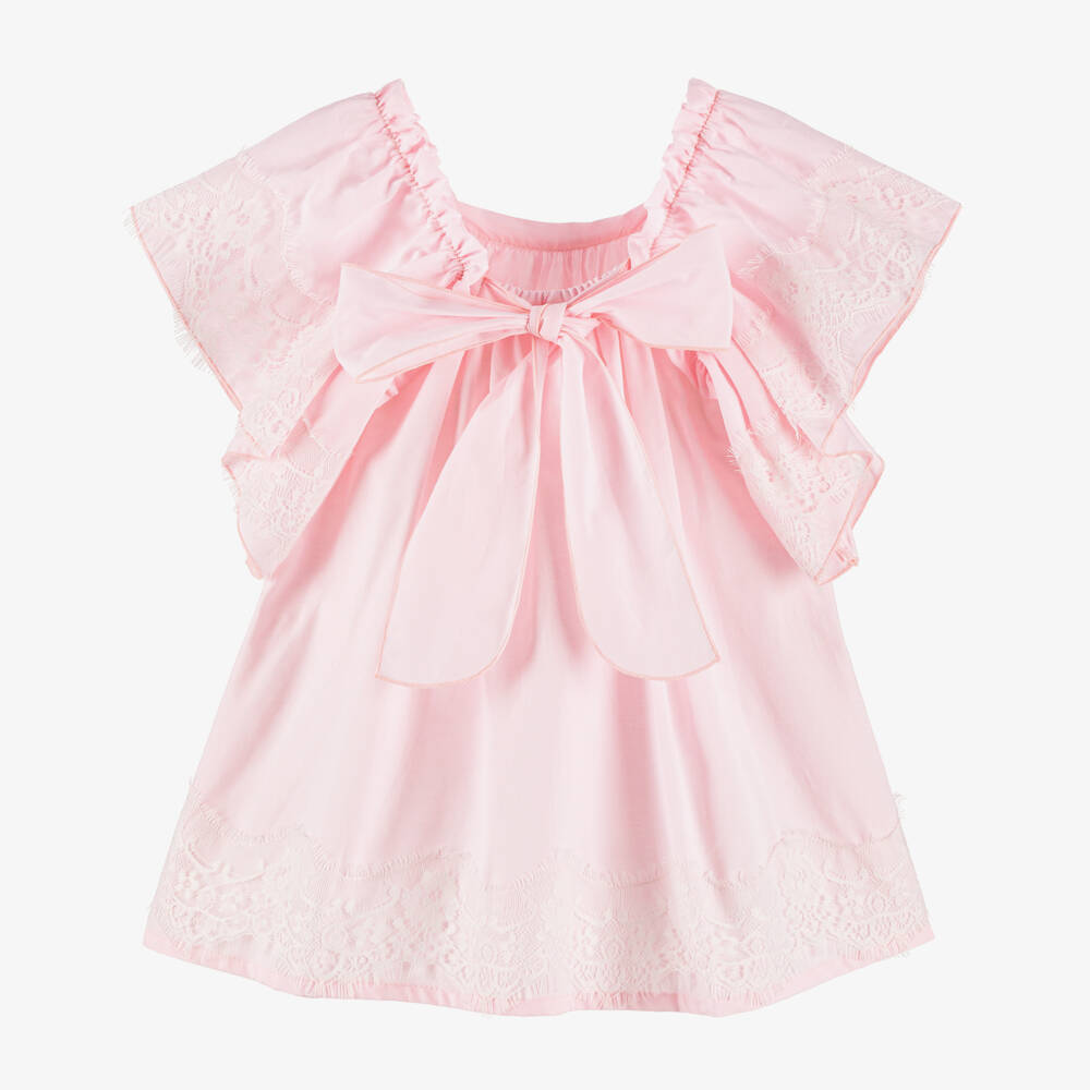 Phi Clothing-Girls Cotton Lace Flutter Frock | Childrensalon Outlet