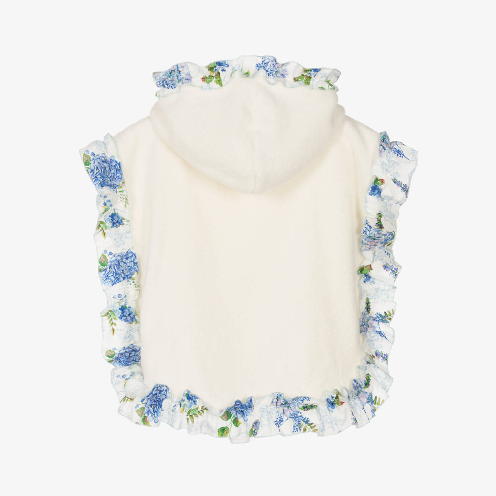 Phi Clothing-Girls Creamy Floral Hooded Wrap | Childrensalon Outlet