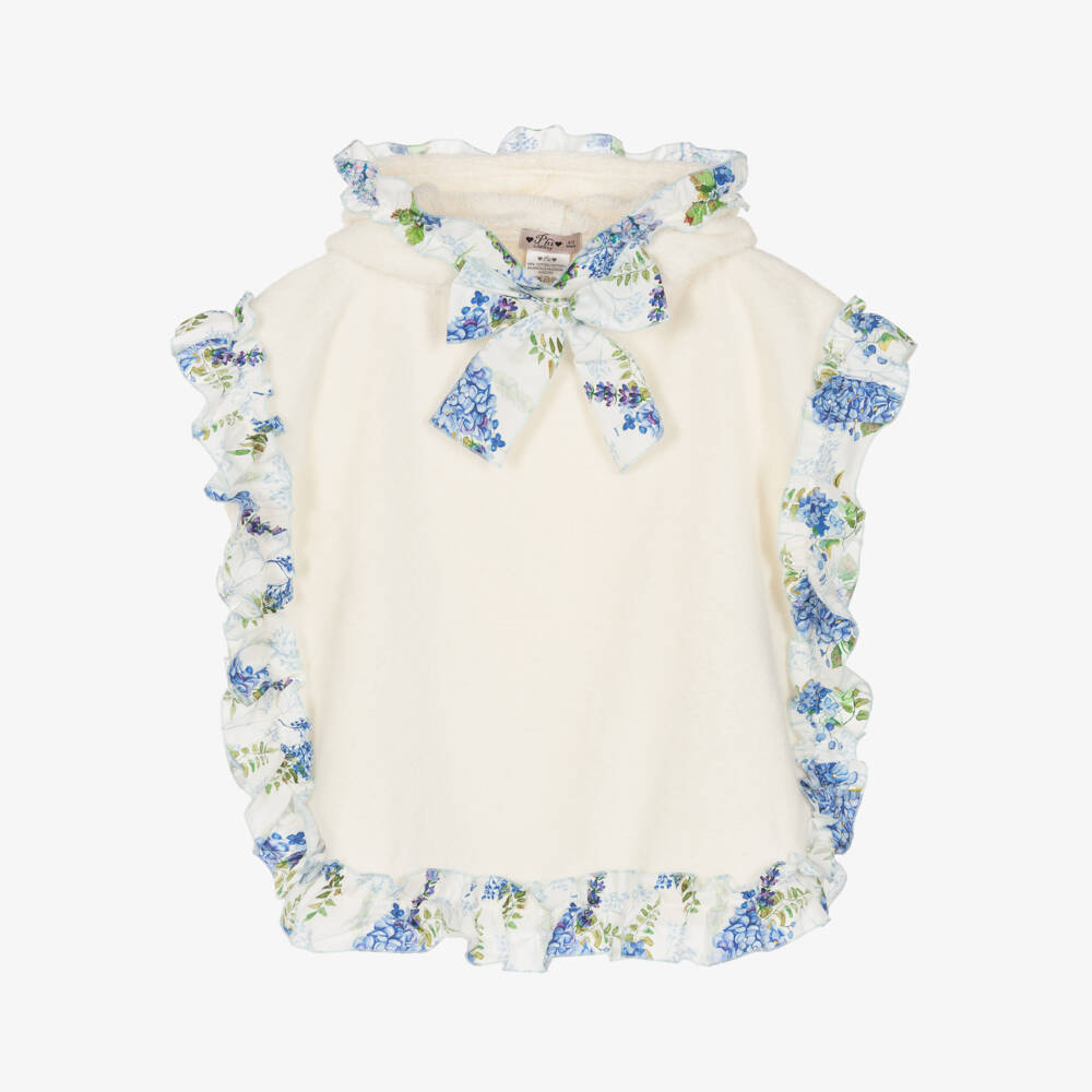 Phi Clothing-Girls Creamy Floral Hooded Wrap | Childrensalon Outlet