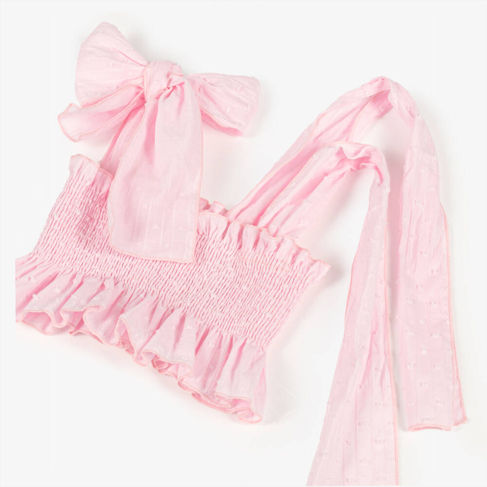 Phi Clothing-Girls' Delightful Pink Cotton Ensemble | Childrensalon Outlet