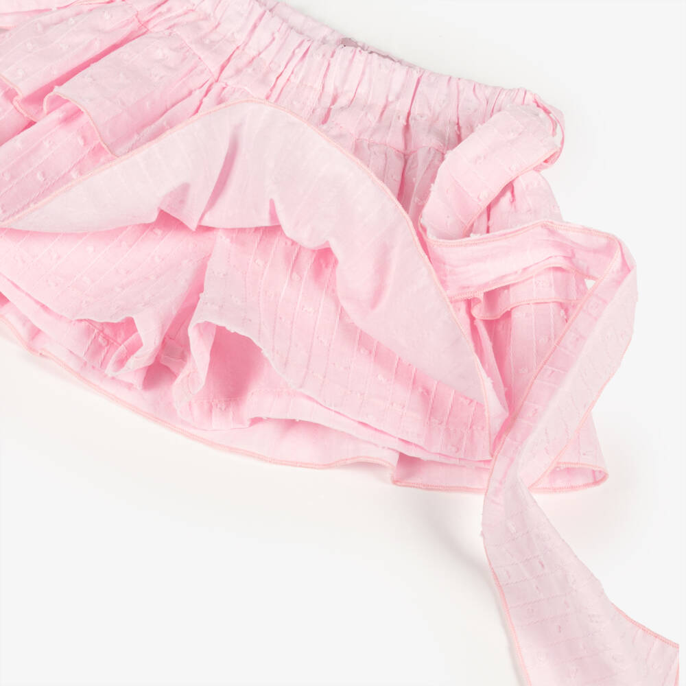 Phi Clothing-Girls' Delightful Pink Cotton Ensemble | Childrensalon Outlet