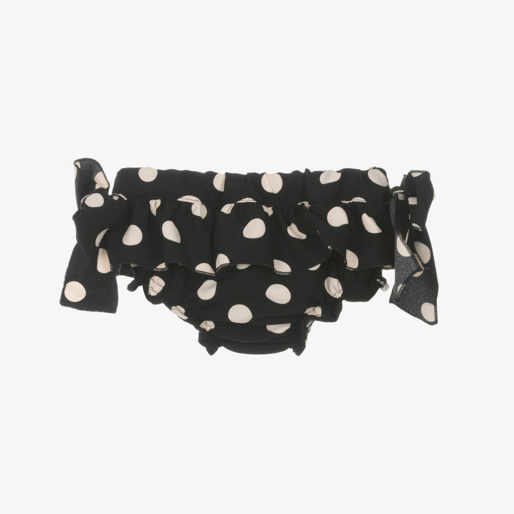 Phi Clothing-Girls Ebony Spotty Frill Pants | Childrensalon Outlet