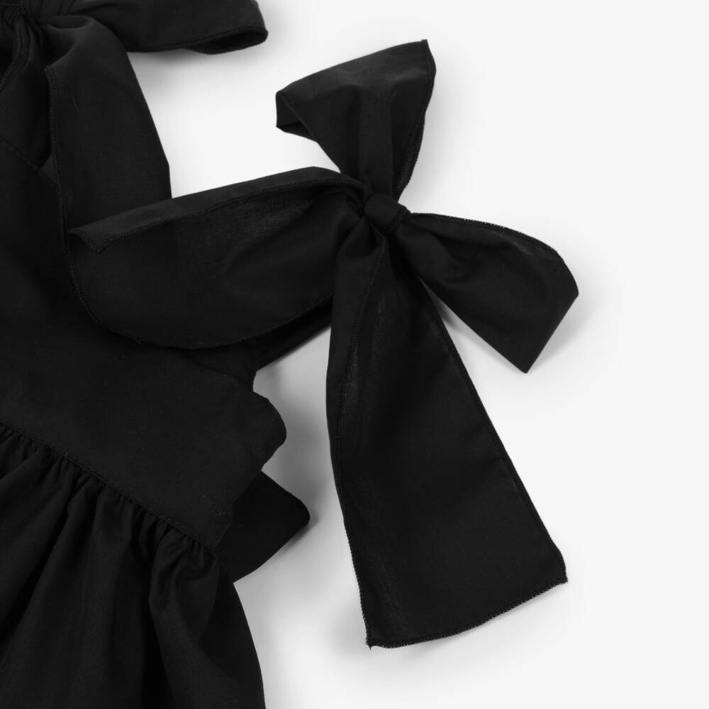 Phi Clothing-Girls Elegant Black Bow Top | Childrensalon Outlet