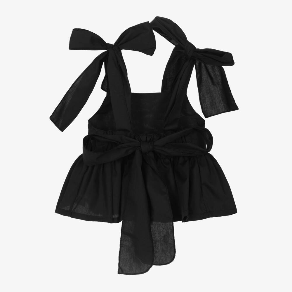 Phi Clothing-Girls Elegant Black Bow Top | Childrensalon Outlet