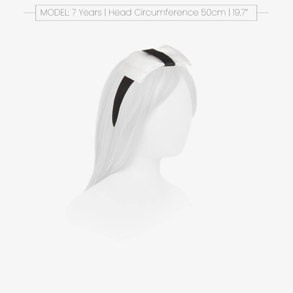 Phi Clothing-Girls Elegant Black & White Headpiece | Childrensalon Outlet