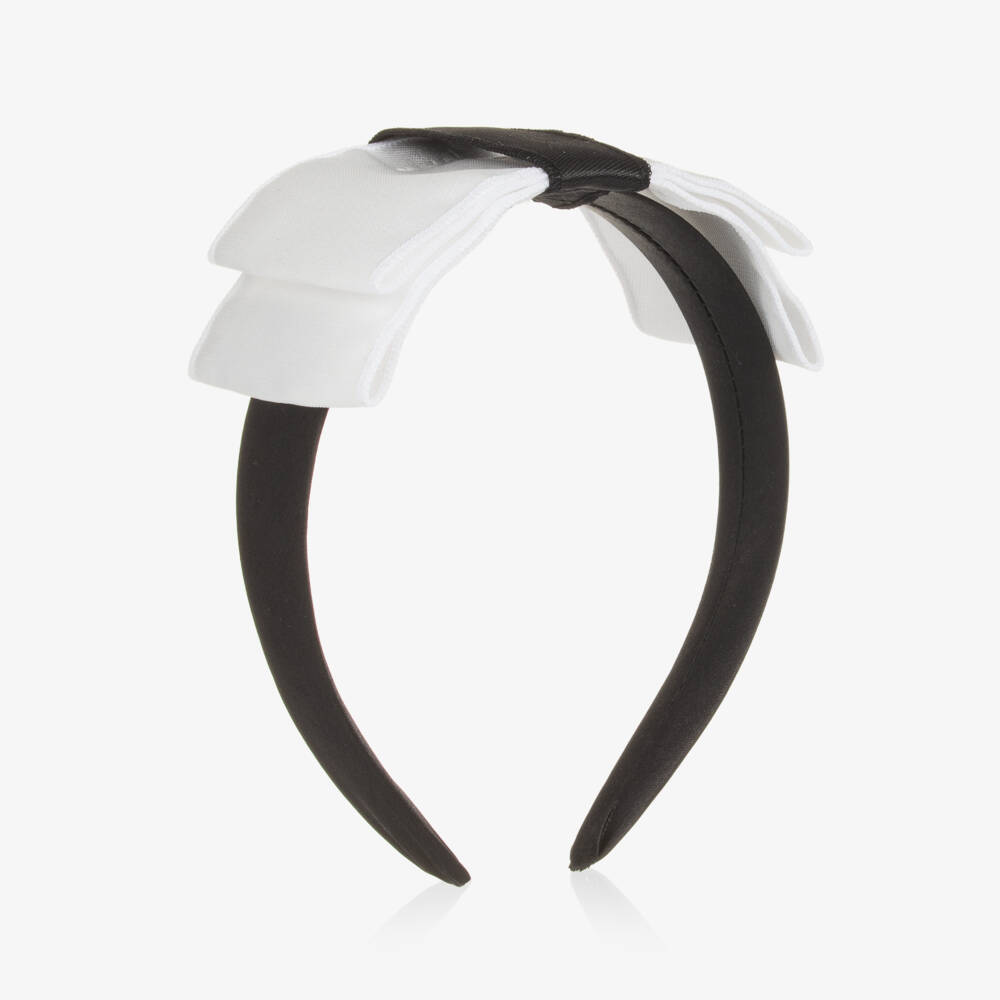 Phi Clothing-Girls Elegant Black & White Headpiece | Childrensalon Outlet