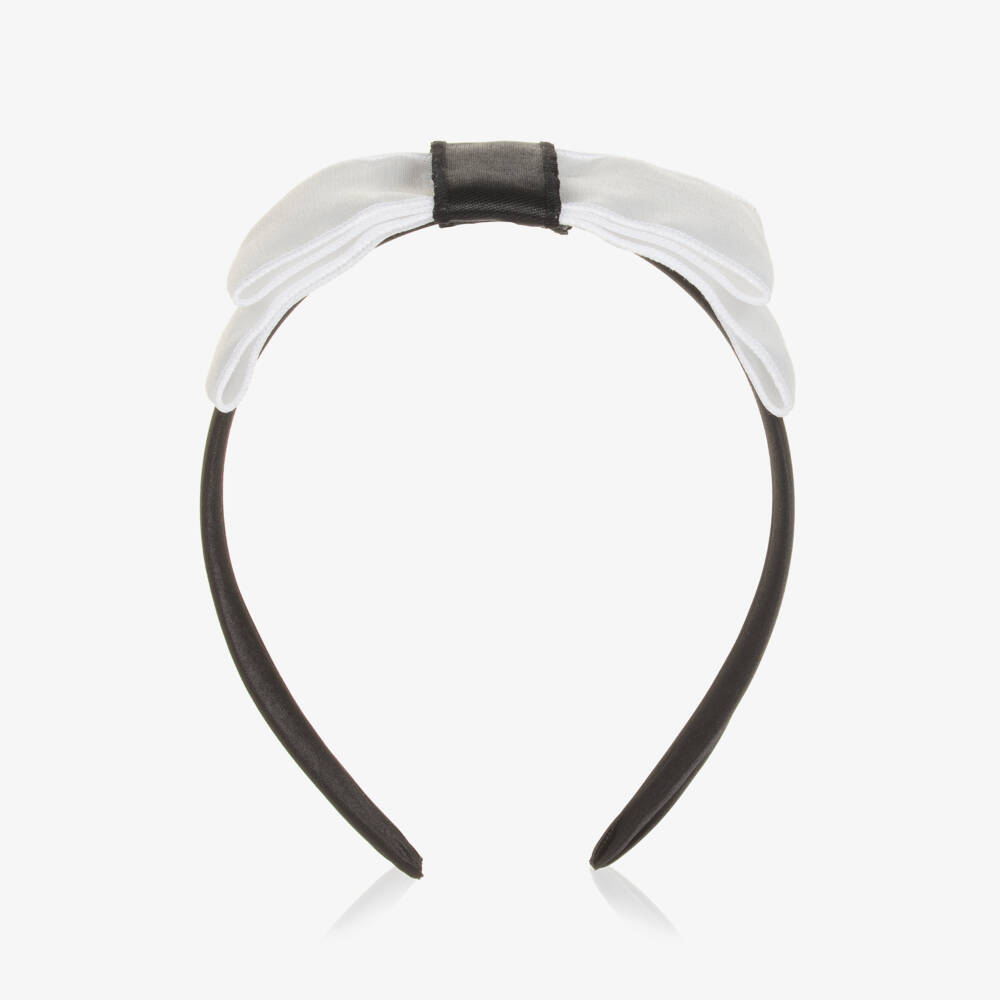 Phi Clothing-Girls Elegant Black & White Headpiece | Childrensalon Outlet