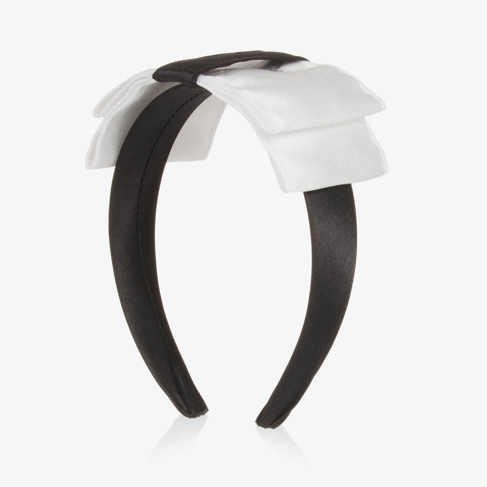 Phi Clothing-Girls Elegant Black & White Headpiece | Childrensalon Outlet