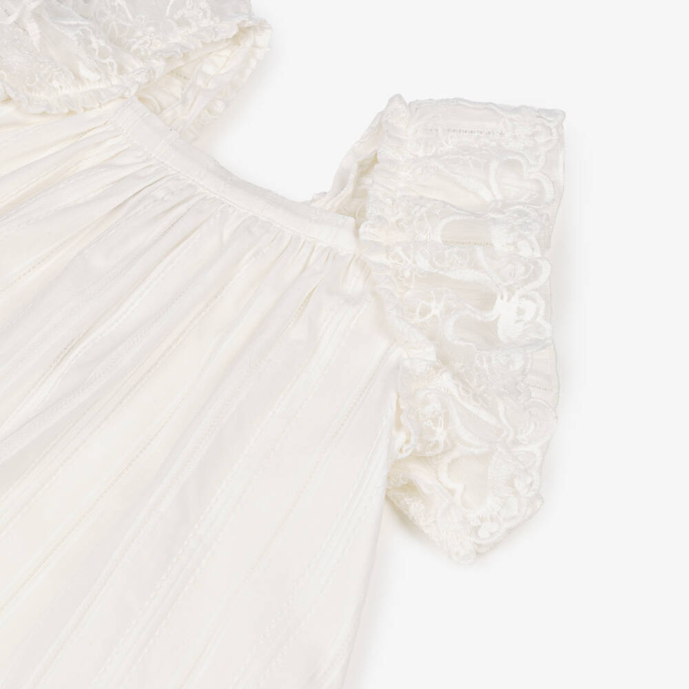 Phi Clothing-Элегантное кремовое кружевное платье для девочек | Childrensalon Outlet