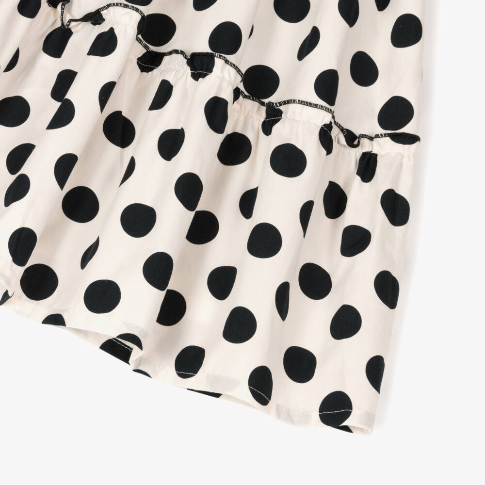 Phi Clothing-Girls Elegant Ivory Polka Dress | Childrensalon Outlet