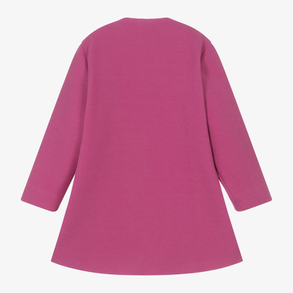 Phi Clothing-Girls Elegant Pink Coat with Bow | Childrensalon Outlet