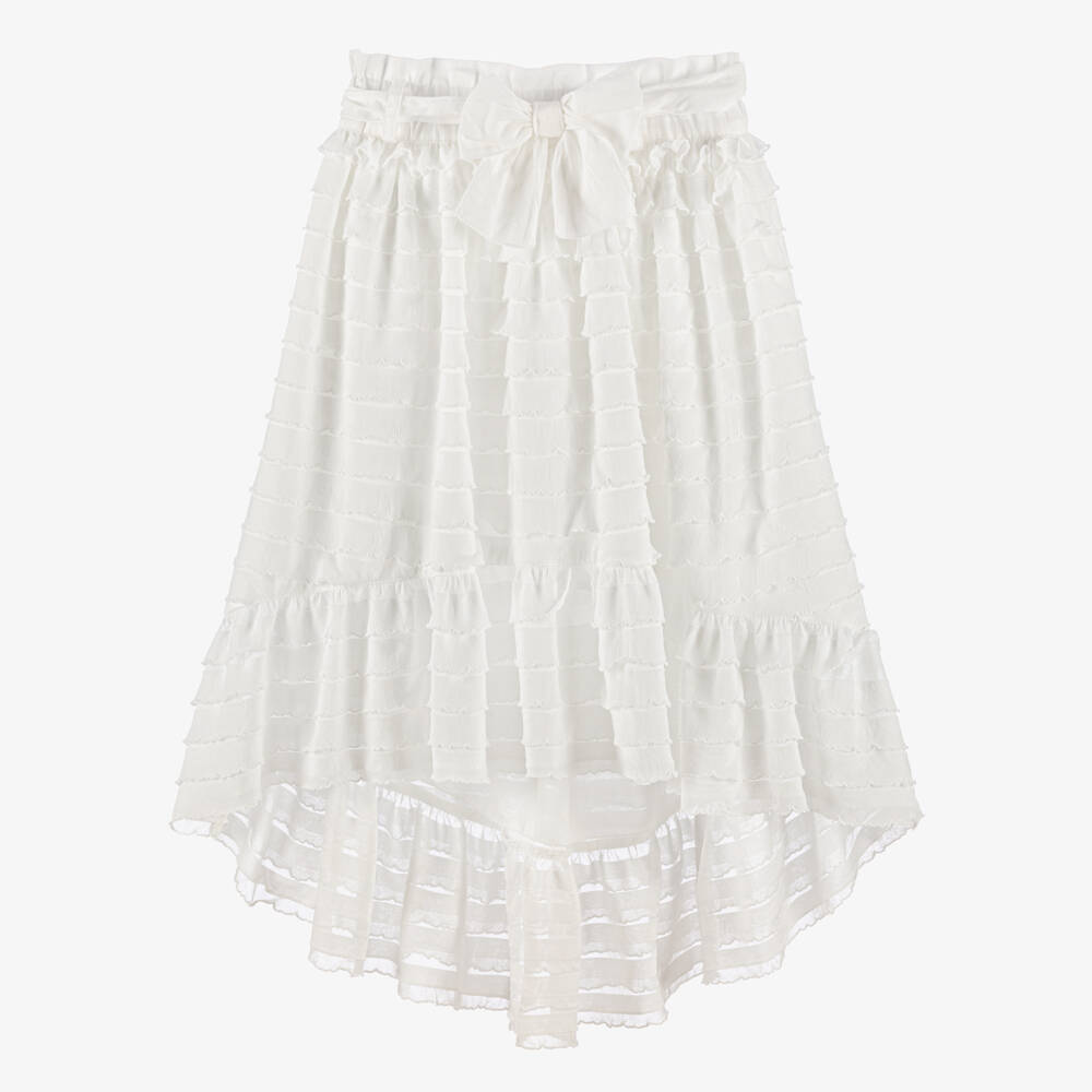 Phi Clothing-Элегантная белая юбка с ярусами для девочек | Childrensalon Outlet
