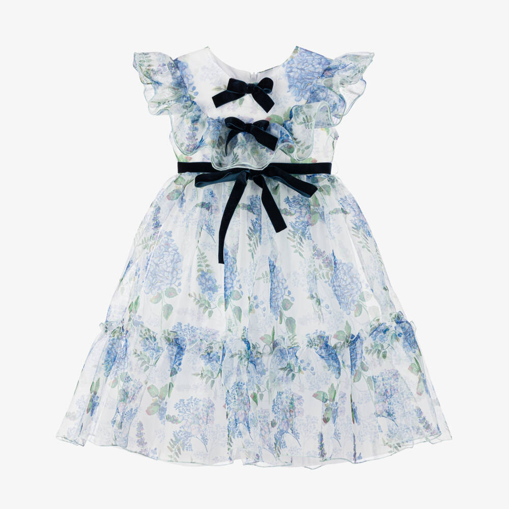 Phi Clothing-Girls Ethereal Blue Blossom Gown | Childrensalon Outlet