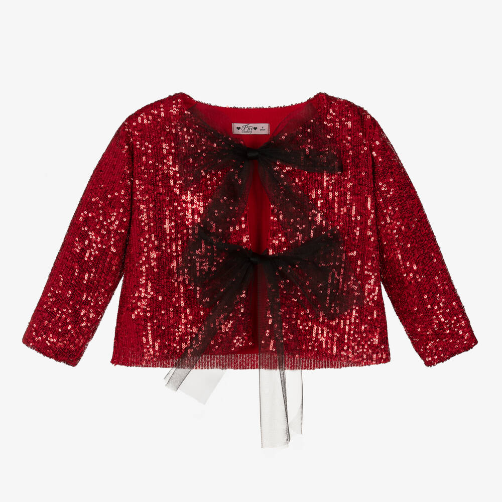 Phi Clothing-Girls Glittering Red Jacket | Childrensalon Outlet