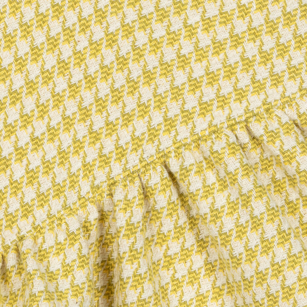 Phi Clothing Girls Green Cotton Houndstooth Dress Childrensalon Outlet