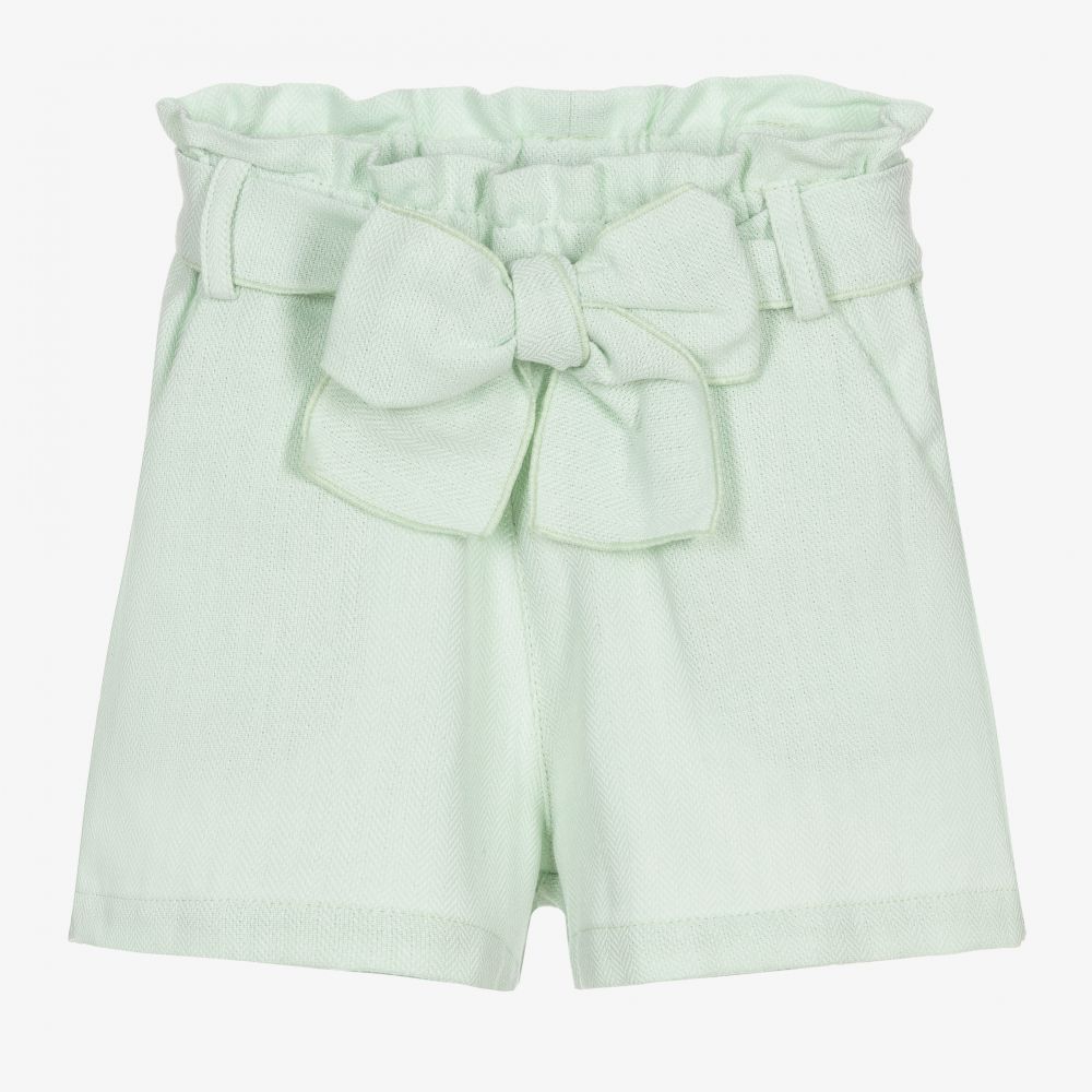 Phi Clothing - Grüne Baumwollshorts für Mädchen | Childrensalon