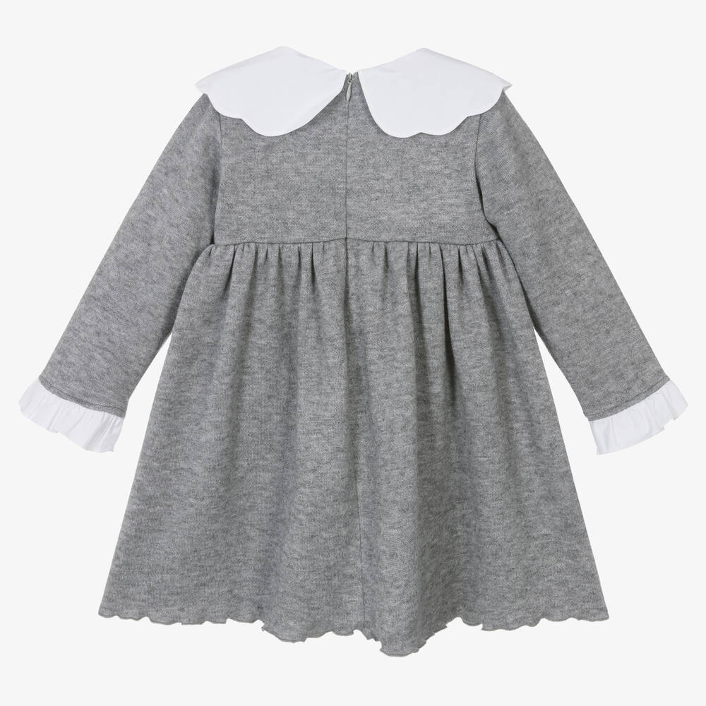 Phi Clothing-Серое трикотажное платье из вискозы | Childrensalon Outlet