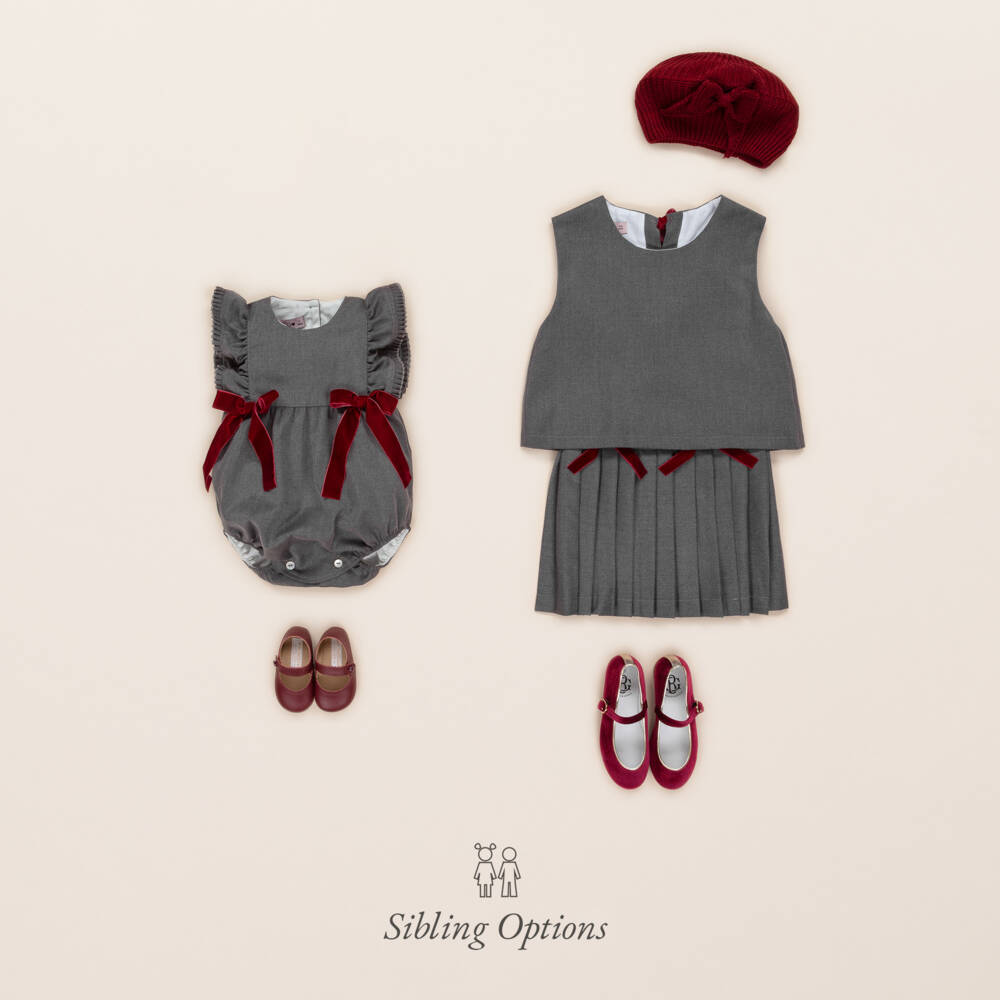 Phi Clothing-Элегантный серый комплект юбка для девочек | Childrensalon Outlet