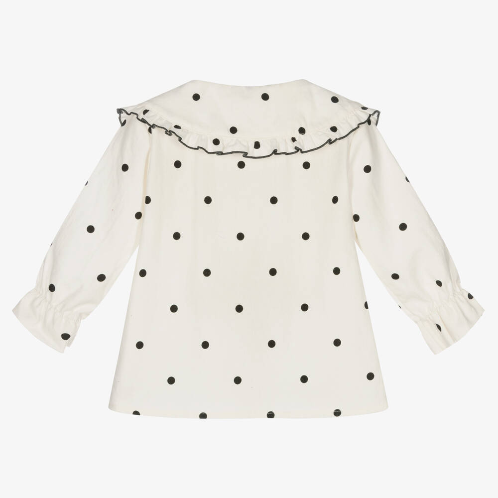 Phi Clothing-Girls Ivory Cotton Blouse | Childrensalon Outlet